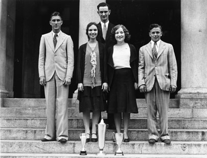 President LBJ and other original Debate Team coaches. 